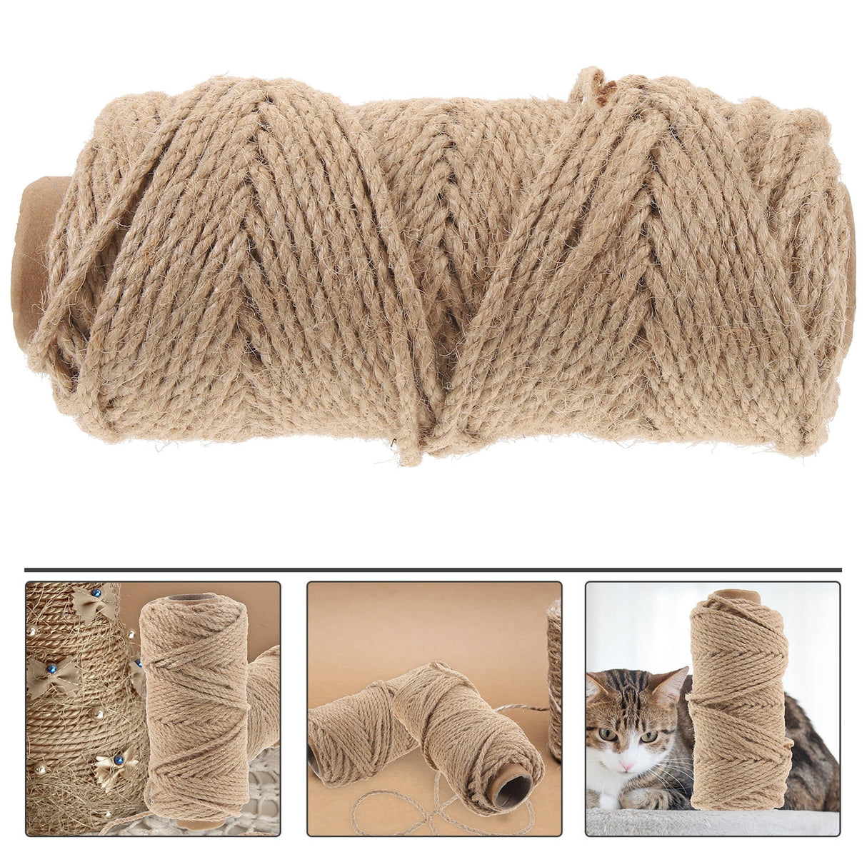 Sisal Rope Cat Scratch Post for Diy Projects 1Pack Natural