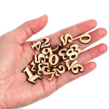 Unfinished Light Brown Wooden Numbers for Crafts and Home Decor Natural Material Art Supplies