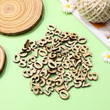 Unfinished Light Brown Wooden Numbers for Crafts and Home Decor Natural Material Art Supplies