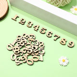 Unfinished Light Brown Wooden Numbers for Crafts and Home Decor Natural Material Art Supplies - Side View