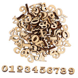 Unfinished Light Brown Wooden Numbers for Crafts and Home Decor Natural Material Art Supplies
