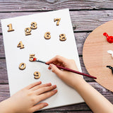 Unfinished Light Brown Wooden Numbers for Crafts and Home Decor Natural Material Art Supplies