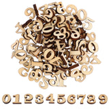 Unfinished Light Brown Wooden Numbers for Crafts and Home Decor Natural Material Art Supplies