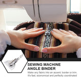Stainless Steel Sewing Machine Binder for Fabric Edge Wrapping, Edge Binding Attachment - Front View
