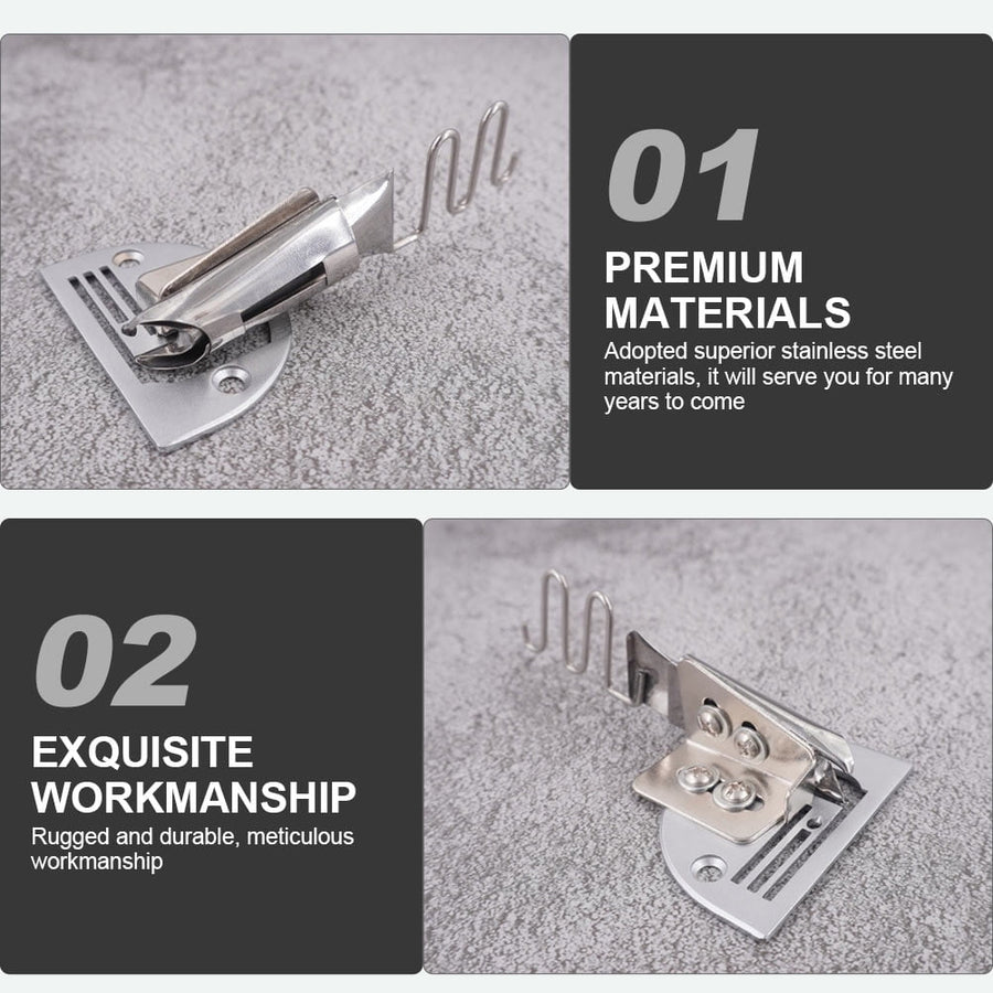 Stainless Steel Sewing Machine Binder for Fabric Edge Wrapping, Edge Binding Attachment