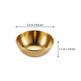 4-Piece Golden Dipping Sauce Dishes Set for Home and Restaurant Use, and Stylish Serving Bowls