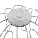 Outdoor Drain Leaf Guard Stainless Steel Silver 1Set 3.93X3.93X3.34In - Front View