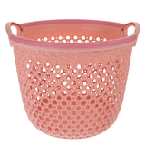 1Pcs Portable Laundry Basket Pink Hollow Laundry Management with Handle PP
