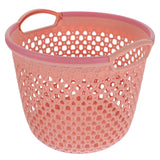 1Pcs Portable Laundry Basket Pink Hollow Laundry Management with Handle PP