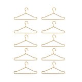 Small Hanger Shape 10 Pcs Metal Clothes Hangers Carbon Steel for Childrens Doll Clothes DIY Toy Use