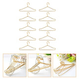 Small Hanger Shape 10 Pcs Metal Clothes Hangers Carbon Steel for Childrens Doll Clothes DIY Toy Use - Rear View