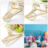 Small Hanger Shape 10 Pcs Metal Clothes Hangers Carbon Steel for Childrens Doll Clothes DIY Toy Use - Close-Up Angle