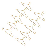 Small Hanger Shape 10 Pcs Metal Clothes Hangers Carbon Steel for Childrens Doll Clothes DIY Toy Use