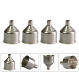 4-Piece Kitchen Funnel Set, Food Grade Silicone, Easy Pouring and Storage for Cooking and Baking - Top-Down View