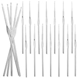3-Pack Lightweight Stainless Steel Crochet Hooks for Knitting, Sewing, and Hand Crafting Supplies
