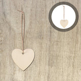 200Pcs Unfinished Wooden Heart Shapes for Crafts, Wood Embellishments and Decorations
