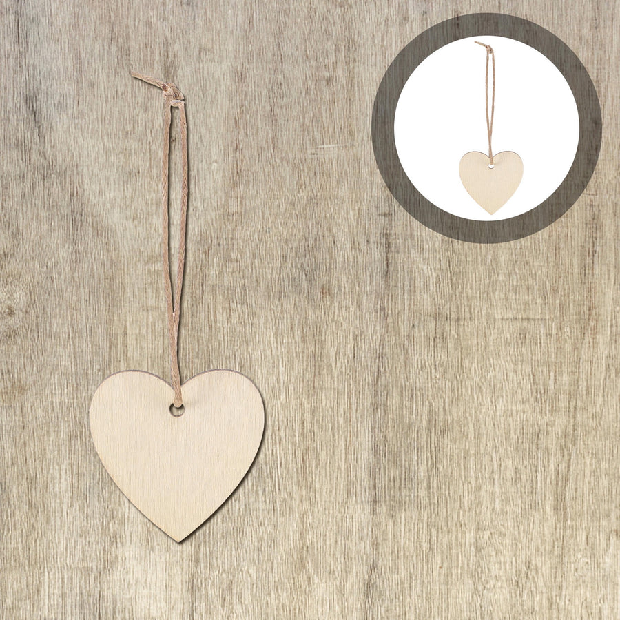 200Pcs Unfinished Wooden Heart Shapes for Crafts, Wood Embellishments and Decorations