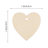 200Pcs Unfinished Wooden Heart Shapes for Crafts, Wood Embellishments and Decorations