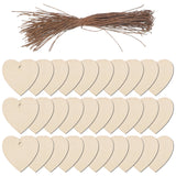 200Pcs Unfinished Wooden Heart Shapes for Crafts, Wood Embellishments and Decorations