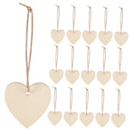 200Pcs Unfinished Wooden Heart Shapes for Crafts, Wood Embellishments and Decorations
