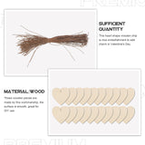 200Pcs Unfinished Wooden Heart Shapes for Crafts, Wood Embellishments and Decorations - Low Angle