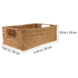 Handwoven Light Brown Straw Basket for Home Storage, Organization and Decorative Use