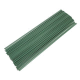 100pcs Green Floral Wire Stems for Artificial Flowers Flexible and Bendable for Arrangements