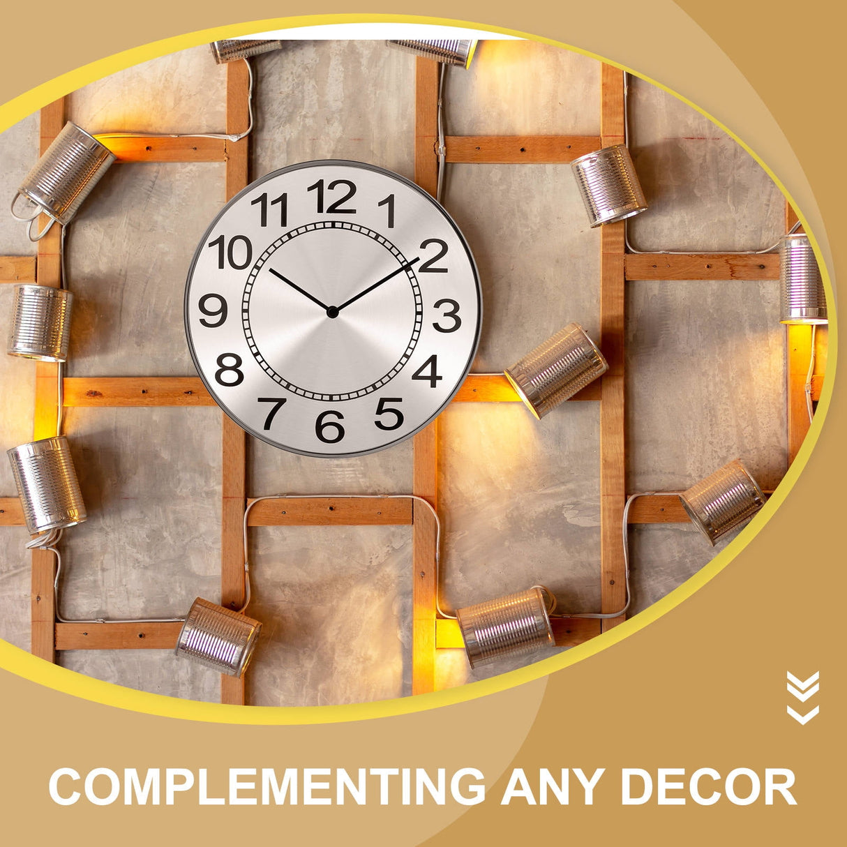 Aluminum Clock Face Replacement Dial for Wall Clocks, 1 Set and Easy to Install