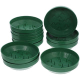 Green Plastic Flower Arrangement Plates 5.7 x 5.7 x 1.6 Inches Floral Craft Supplies for Decorations