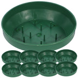 Green Plastic Flower Arrangement Plates 5.7 x 5.7 x 1.6 Inches Floral Craft Supplies for Decorations