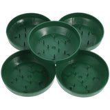 Green Plastic Flower Arrangement Plates 5.7 x 5.7 x 1.6 Inches Floral Craft Supplies for Decorations