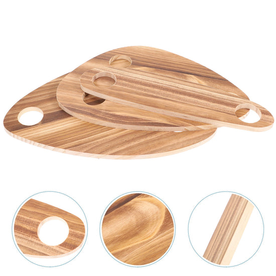 3-Piece Wine Bottle Stoppers with Floating Cheese Plates, Assorted Colors, Wooden Serving Tray for Festivals and Parties