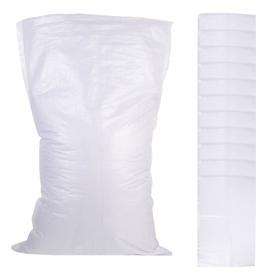 White PP Woven Sandbags for Flood , Home, Garage, Yard, and Outdoor Use