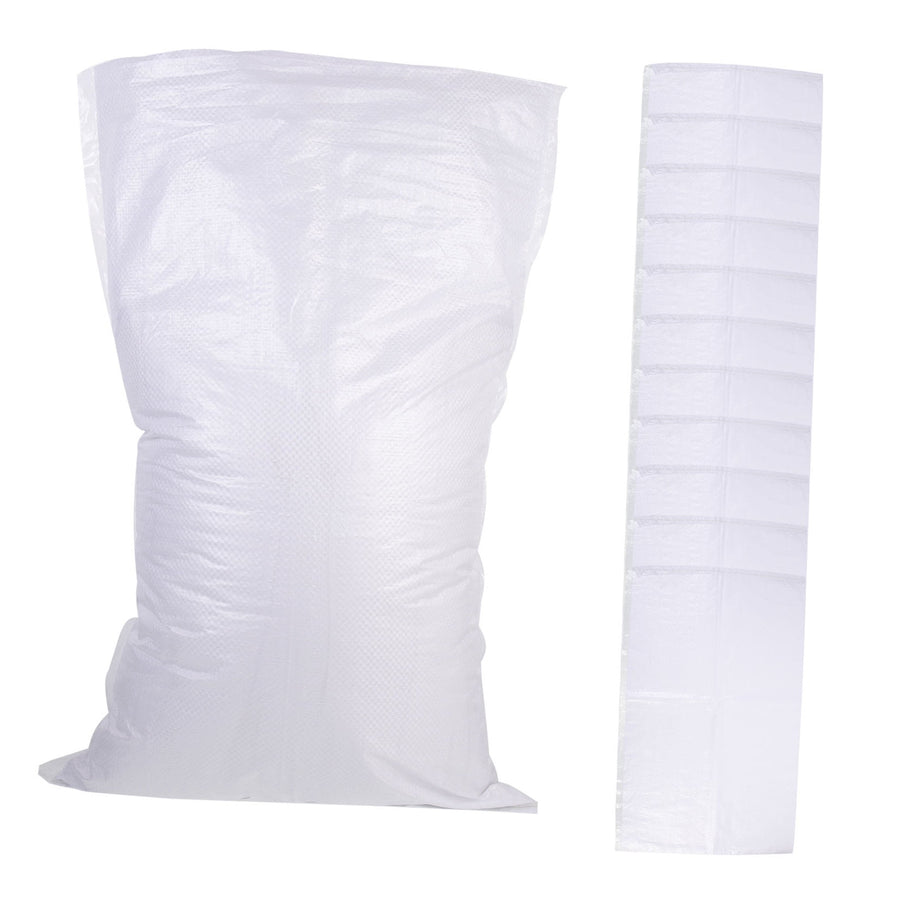 White PP Woven Sandbags for Flood , Home, Garage, Yard, and Outdoor Use