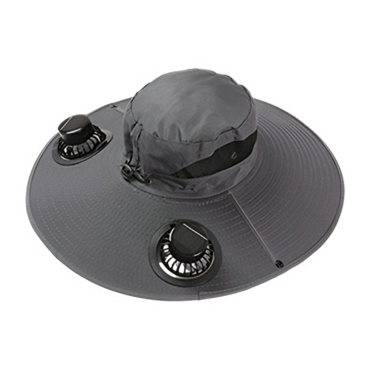 Solar Fan Hat Wide Brim Solar Fan Hat Outdoor Wide Brim Sun Hat with Solar Fan Fishing Hat, Removable & USB Charging Fan B-Dark Gray