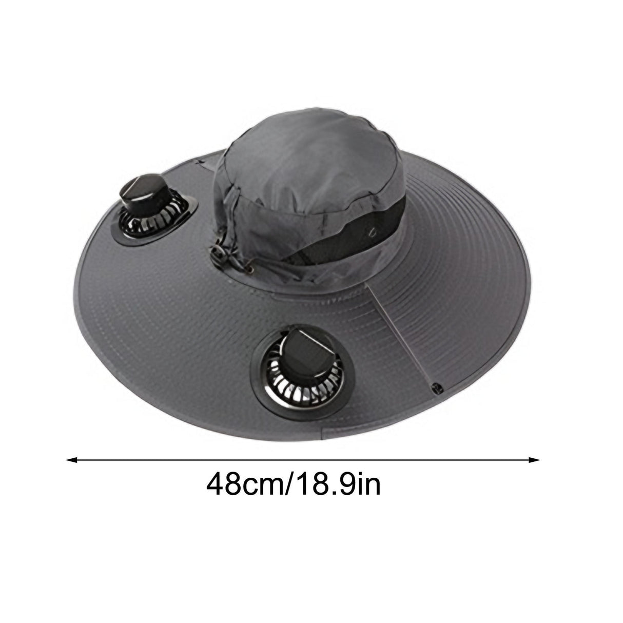Solar Fan Hat Wide Brim Solar Fan Hat Outdoor Wide Brim Sun Hat with Solar Fan Fishing Hat, Removable & USB Charging Fan B-Dark Gray