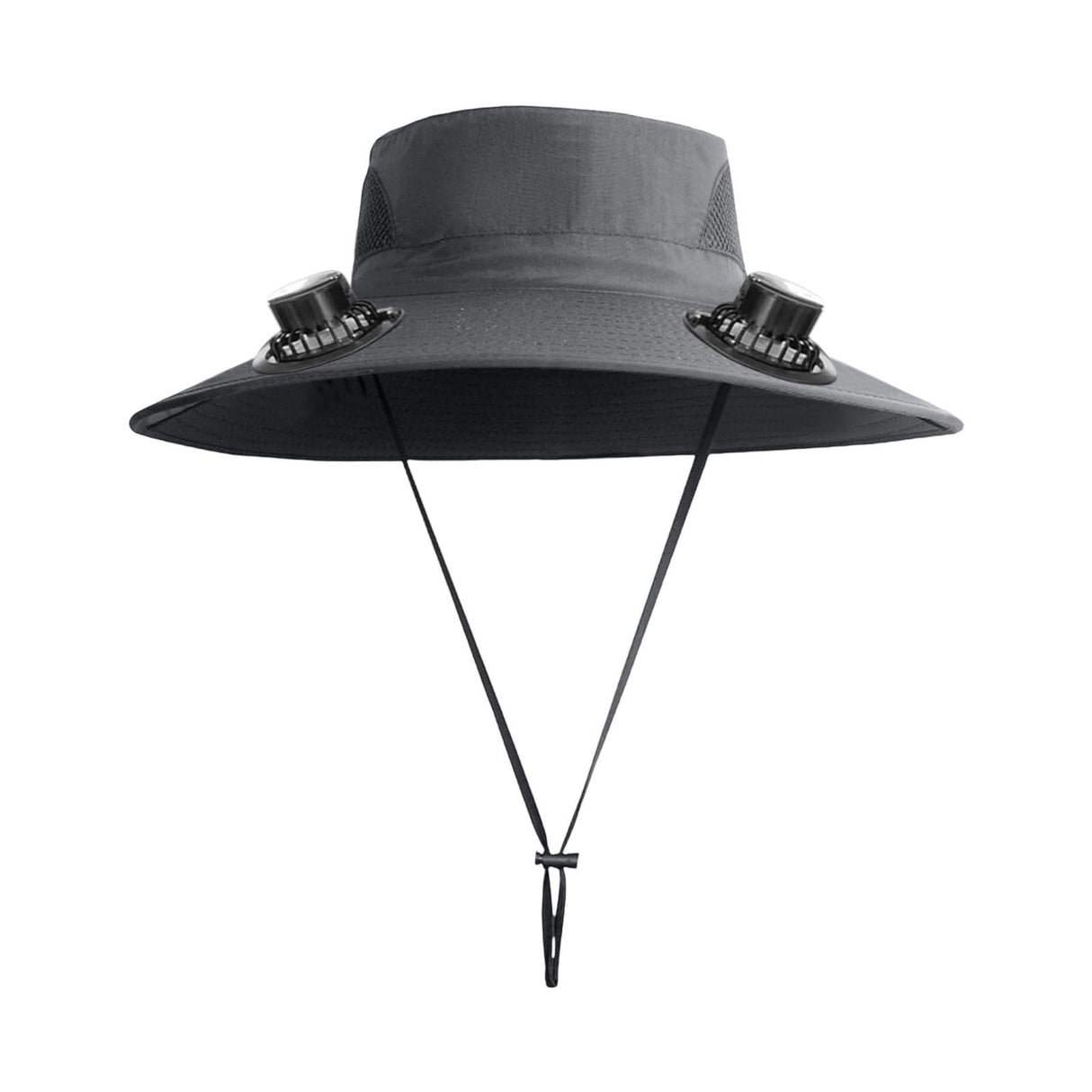 Solar Fan Hat Wide Brim Solar Fan Hat Outdoor Wide Brim Sun Hat with Solar Fan Fishing Hat, Removable & USB Charging Fan C-Dark Gray