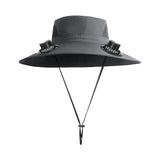 Solar Fan Hat Wide Brim Solar Fan Hat Outdoor Wide Brim Sun Hat with Solar Fan Fishing Hat, Removable & USB Charging Fan C-Dark Gray