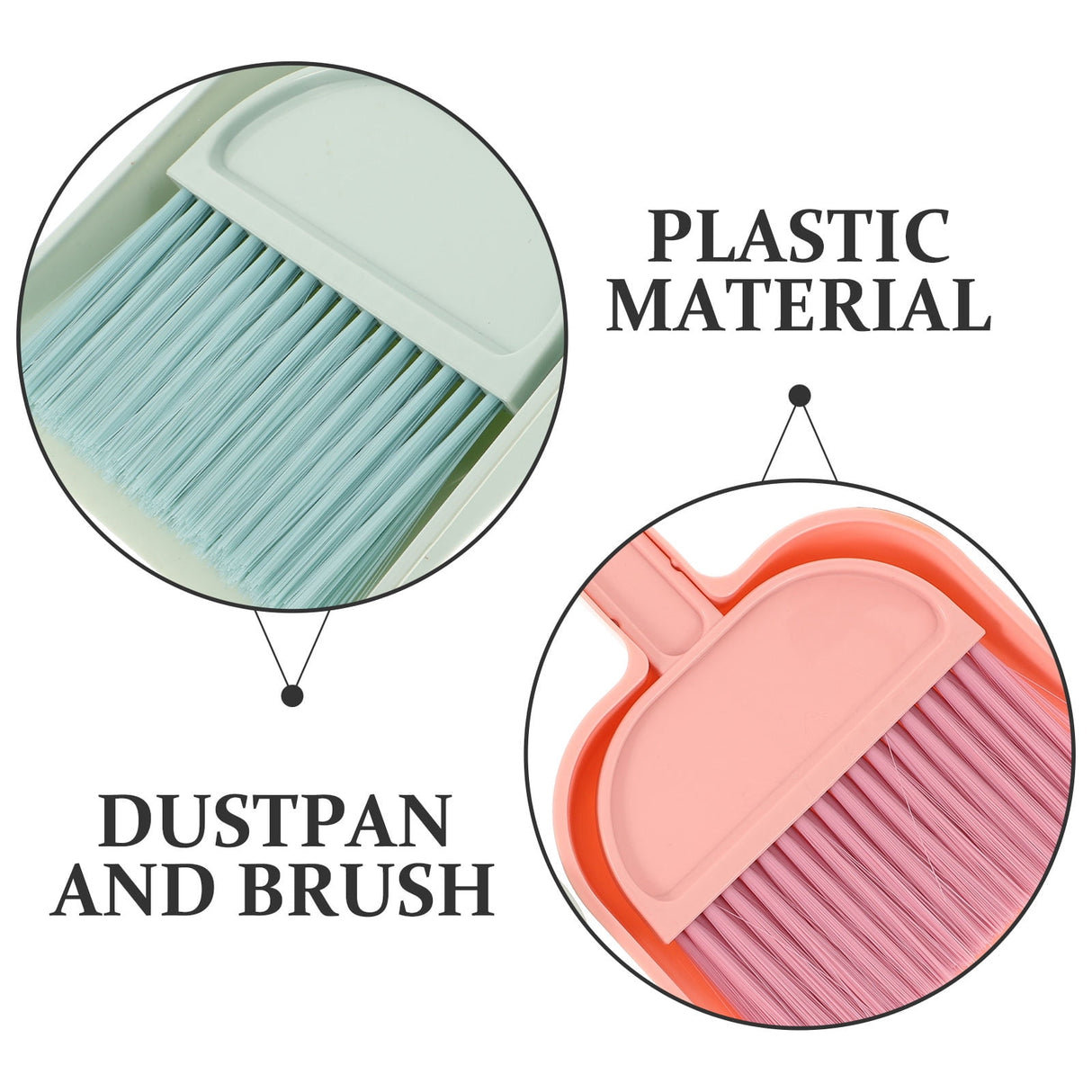 Mini Broom and Dustpan Set, 2-Pack , PP Material for Easy Cleaning