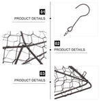 Iron Wire Wall Planter Hanging Basket Decorative Flower Pot Holder Space Saving for Indoor Outdoor Use 1 Pc