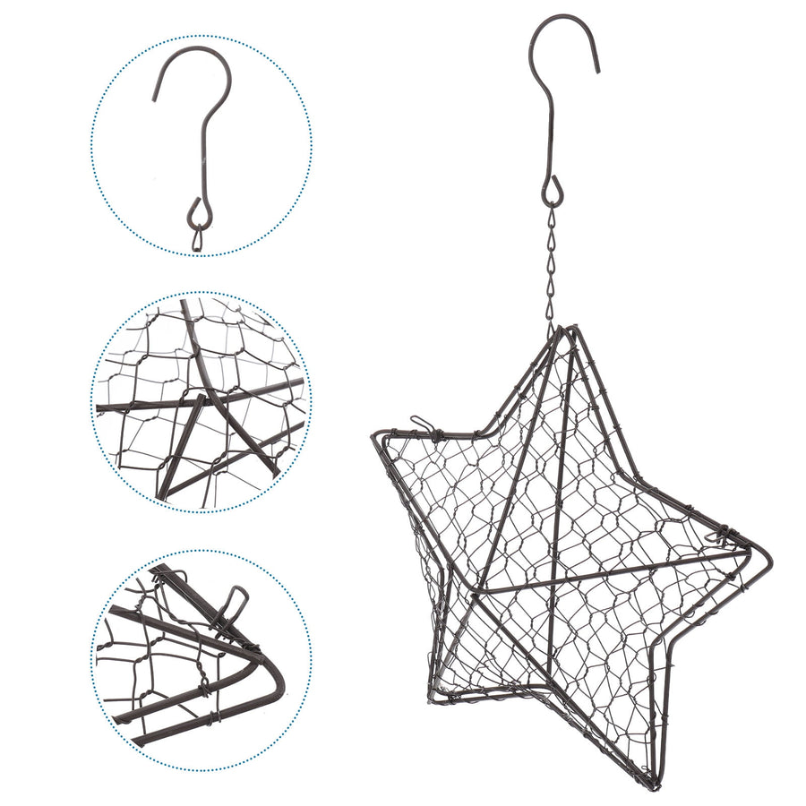 Iron Wire Wall Planter Hanging Basket Decorative Flower Pot Holder Space Saving for Indoor Outdoor Use 1 Pc