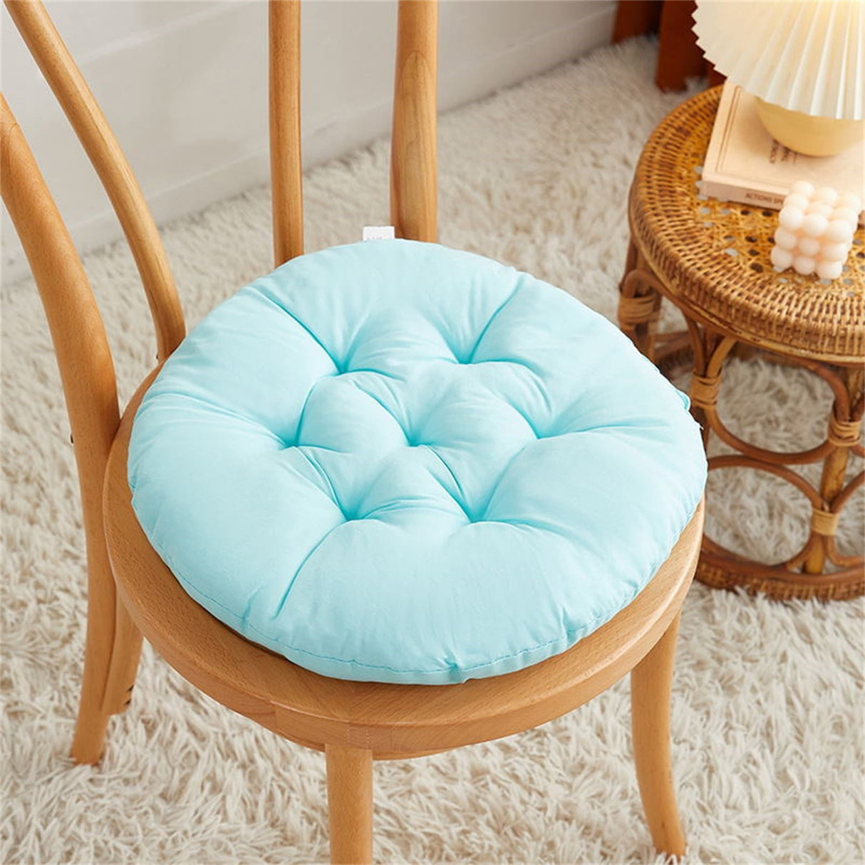 Round Seat Cushion Chair Pads for Kitchen Dining Chairs, Soft Comfort Chair Mat Pillow Cushions for Office Desk Living Room 16 Green