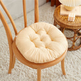 Round Seat Cushion Chair Pads for Kitchen Dining Chairs, Soft Comfort Chair Mat Pillow Cushions for Office Desk Living Room 16 Yellow
