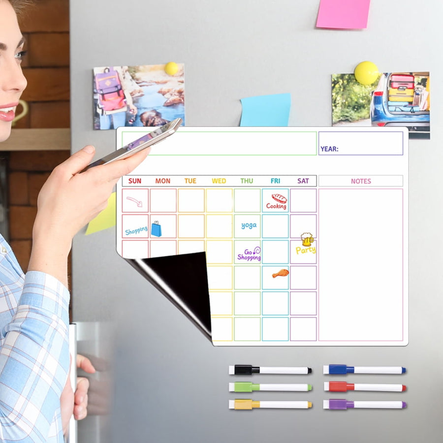 Magnetic Whiteboard Erasable Note Boards for Refrigerator, Home, Office, Kitchen, and School Use