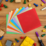100 Sheets Multicolor Origami Paper 20x20 cm for Kids, Office Crafts, Art Projects and Fun Activities