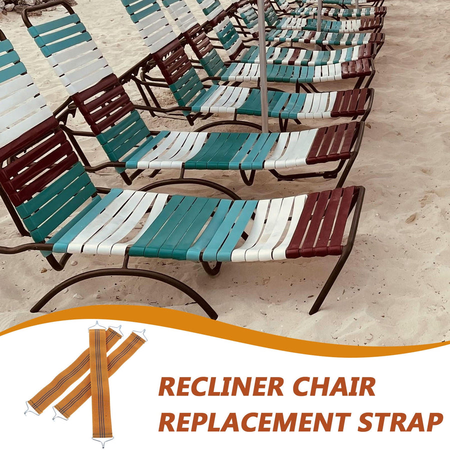 3pcs Replacement Sling For Lounge Chair Heavy Duty Bands For Outdoor Use