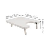 2-Pack White Plastic Sewing Machine Extension Tables with Expanded Workspace for Crafting and Sewing Projects - Front View