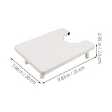 2-Pack White Plastic Sewing Machine Extension Tables with Expanded Workspace for Crafting and Sewing Projects - Close-Up Angle