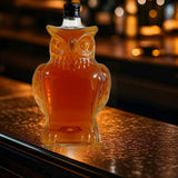 Wolf Whiskey Bottle, Funny Wolf Whiskey Bottle, 3D Wolf Shape Glass, Wine Decanter for Men Dad, Home Bar Dachshund Lover Decor F - 45-Degree Angle