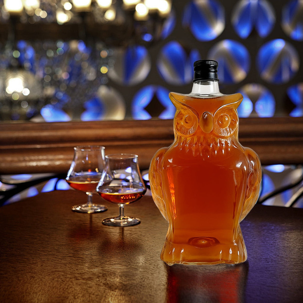 Wolf Whiskey Bottle, Funny Wolf Whiskey Bottle, 3D Wolf Shape Glass, Wine Decanter for Men Dad, Home Bar Dachshund Lover Decor F